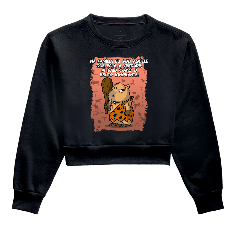 Camiseta Capivara Ignorante - Cropped Moletom
