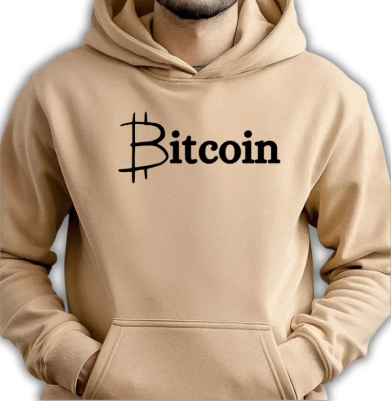 Moletom Bitcoin Tipografia clean