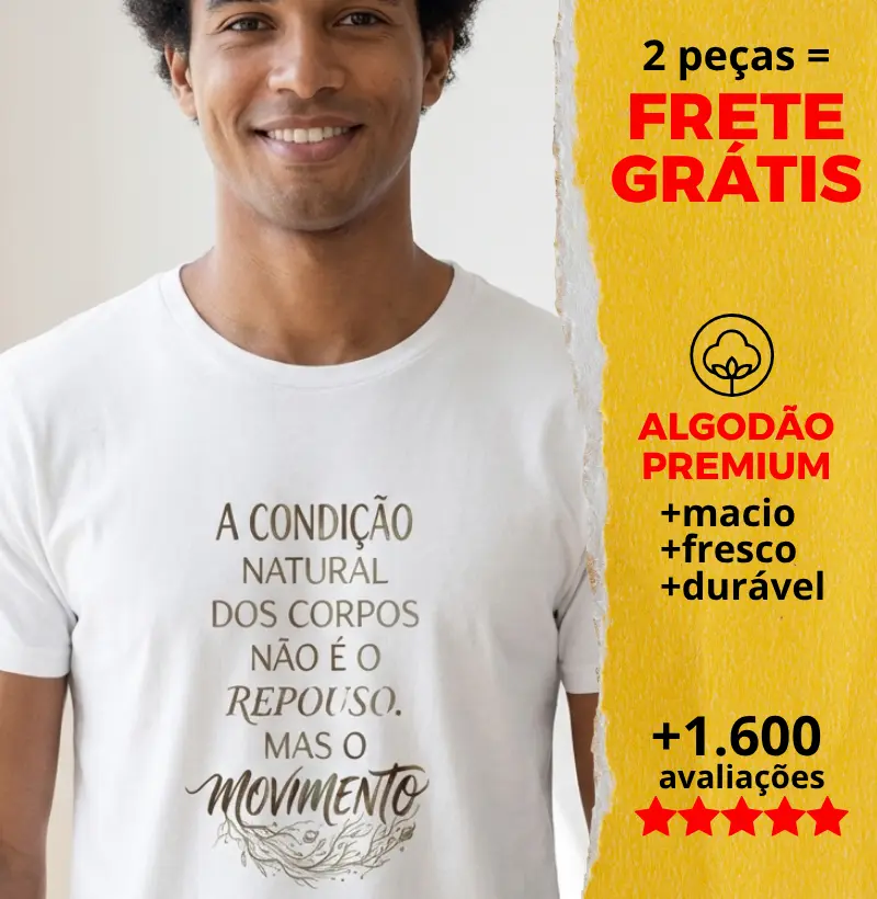 Camiseta Frase de Galileu Movimento