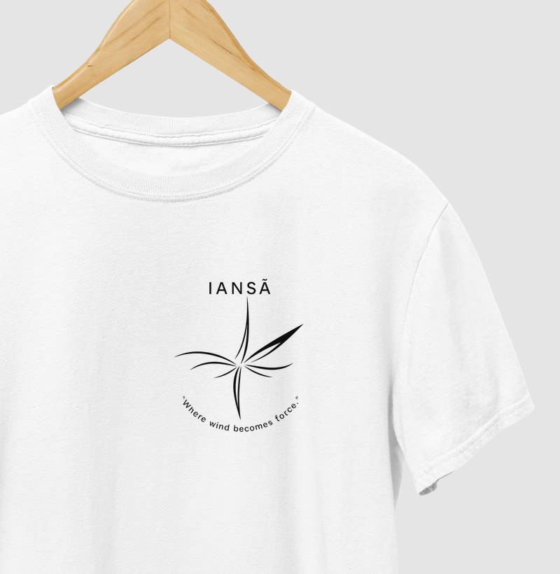 Camiseta Iansã Umbanda Minimalista Estampa Escura – Eleda