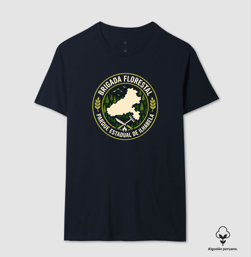 Brigada Florestal Ilhabela - Camiseta Algodão Peruano