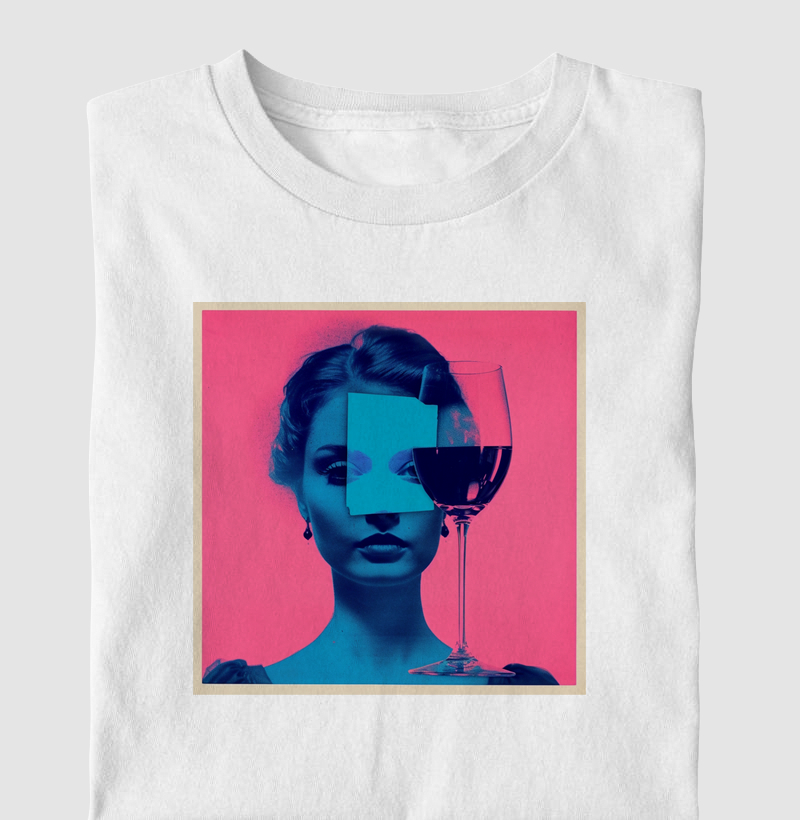 Camiseta Perspectiva em Vinho