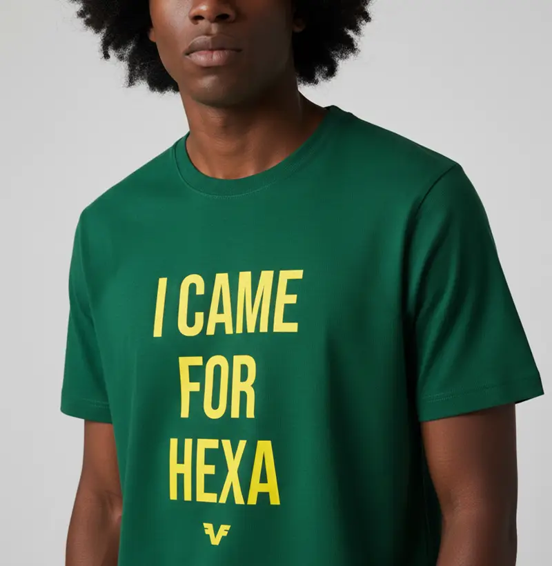 Camiseta I Came For Hexa - Copa do Mundo Brasil