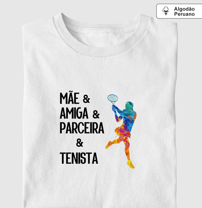 Mãe tenista e parceira