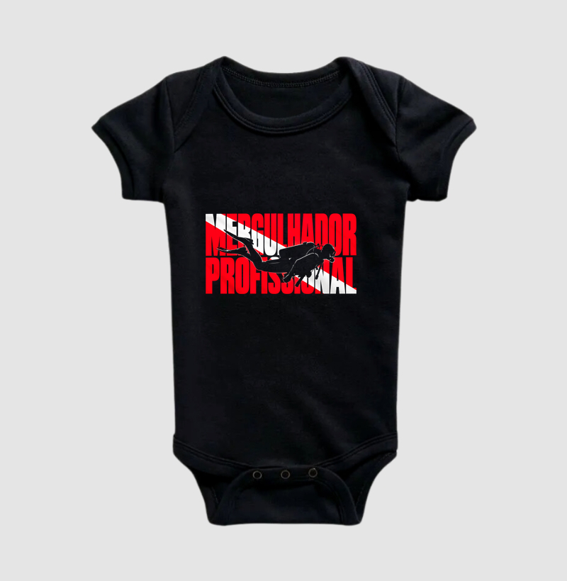 Mergulhador Profissional Bandeira - Body Infantil
