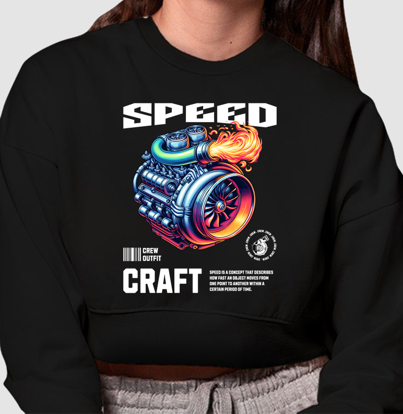 Cropped Moletom - Speed Craft