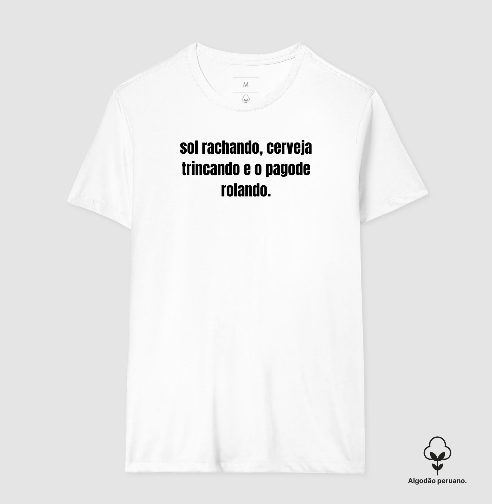 camisa sol rachando, cerveja trincando e o pagode rolando.