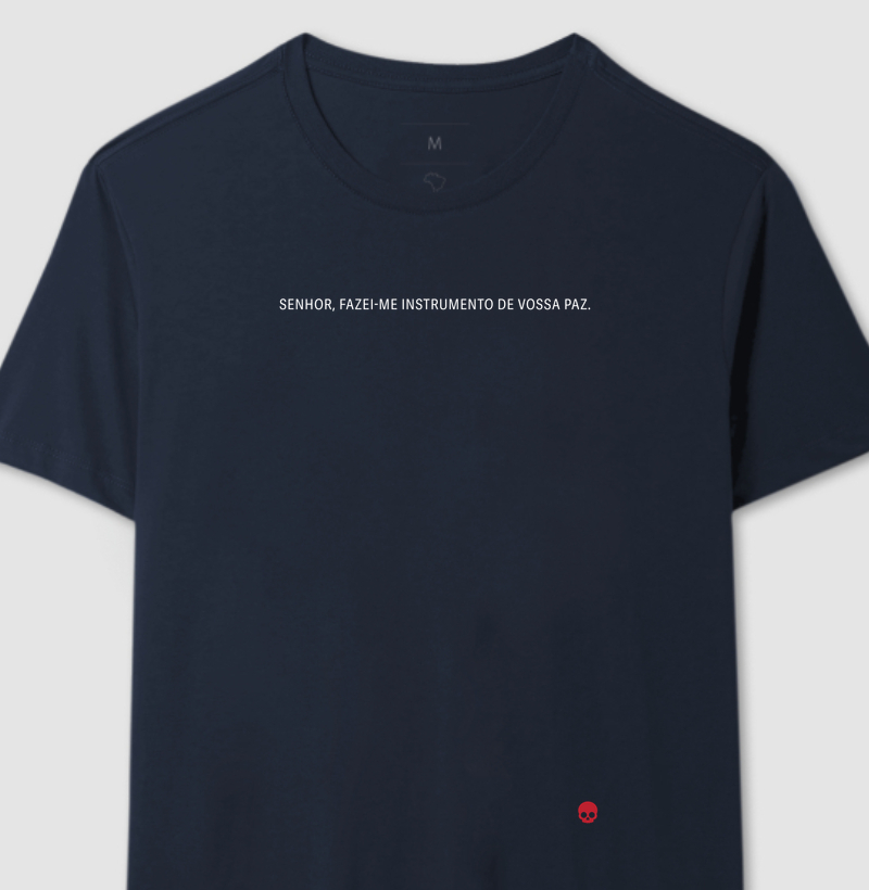 Camiseta São Francisco - Senhor Fazei me instrumento de vossa paz.