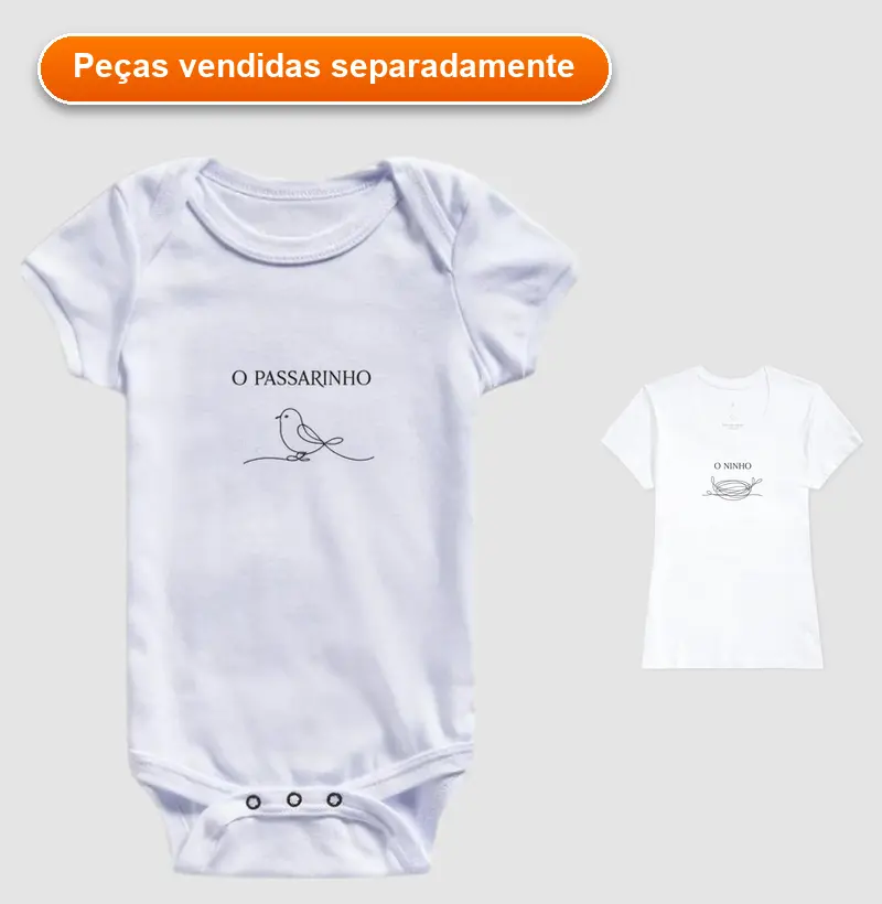 O Passarinho - Body Infantil Estampado – Mãe e Filho(a)
