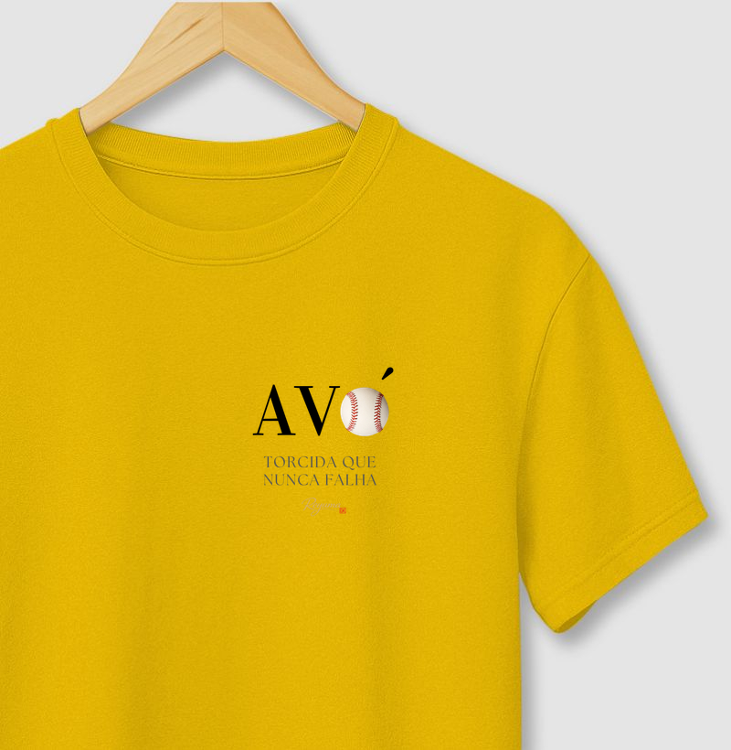Camiseta Masculina, Feminina, Babylook e Unissex Baseball “Avó Torcida que nunca falha" – Avó – 100% algodão