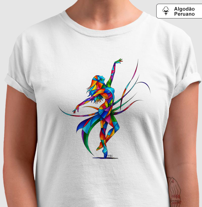 Camiseta Algodão Peruano - Ritmo em Cores