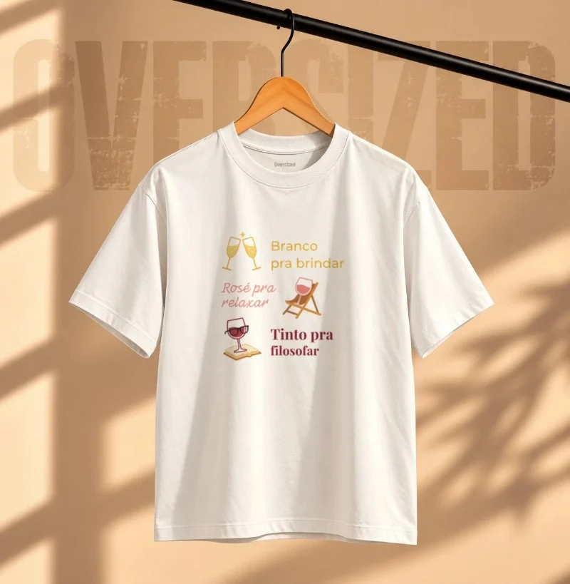 Camiseta Oversized Mood do Dia - Camiseta Oversized
