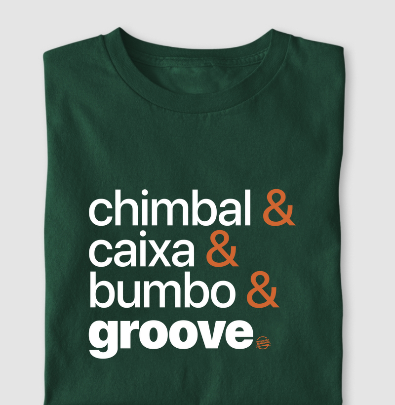 Chimbal & Caixa & Bumbo & Groove (laranja)