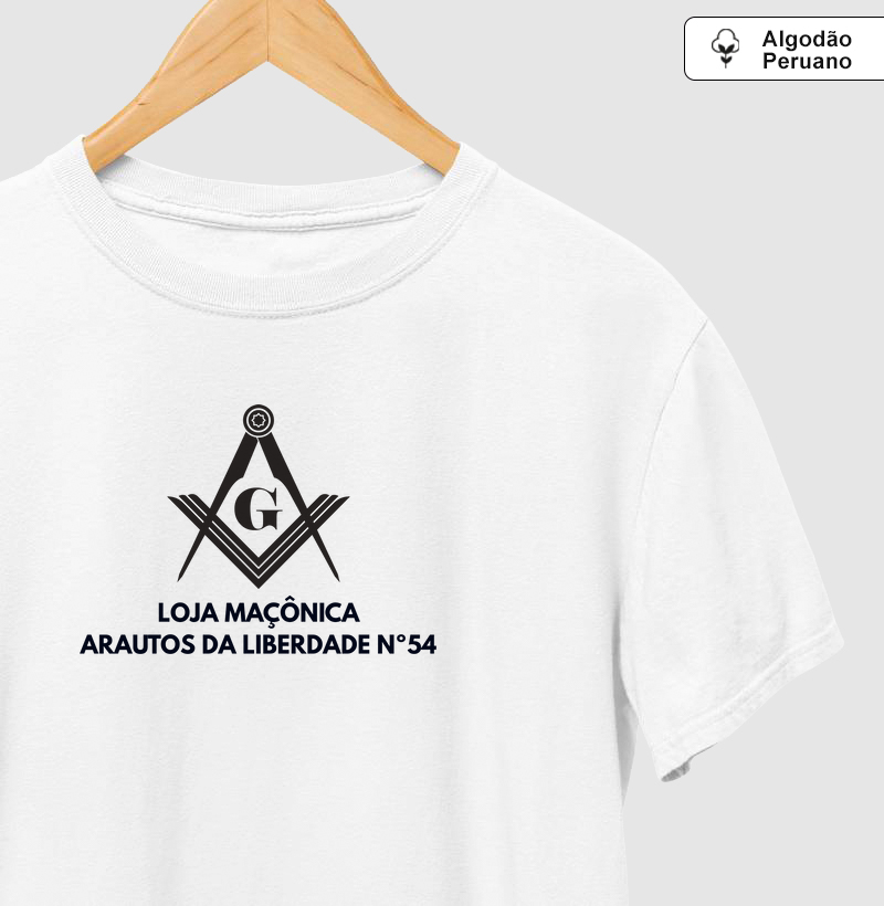 Camiseta Algodão Peruano ARLS Arautos da Liberdade nº54 - Mr. GADU