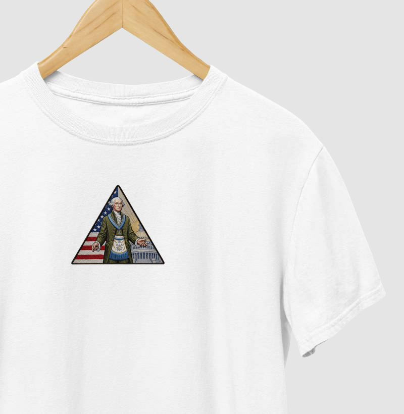 Camisa Maçônica O Legado de Washington esilo bordado