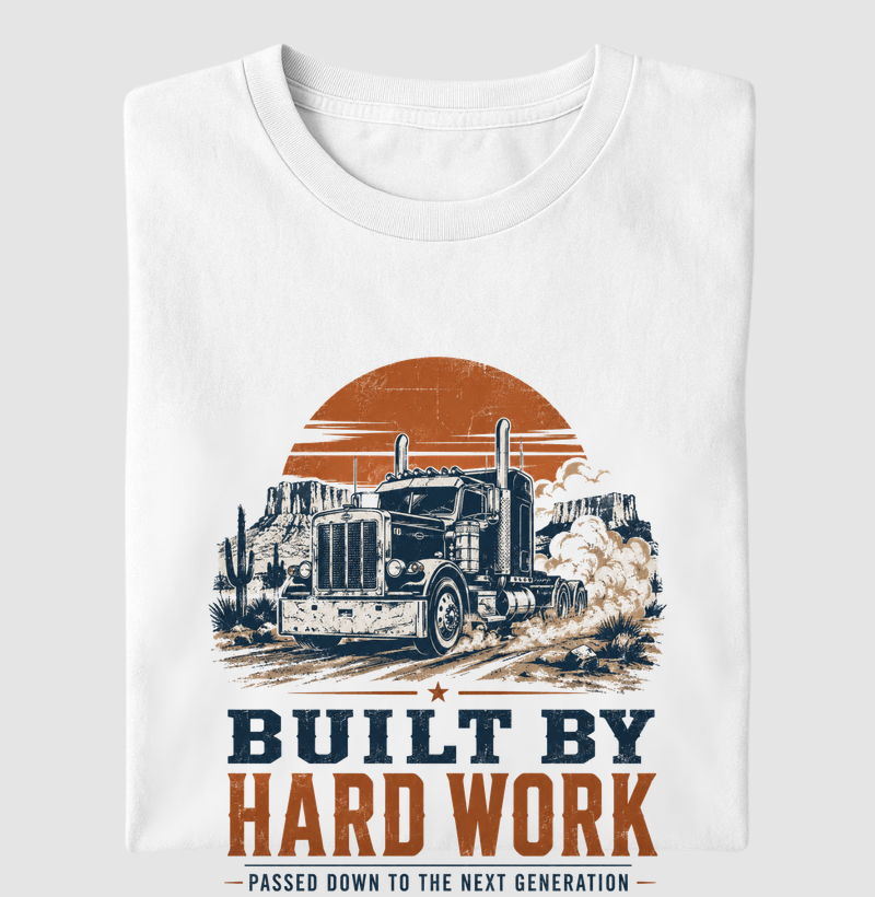 Camiseta Country Masculina Built By Hard Work Rustler South Co.