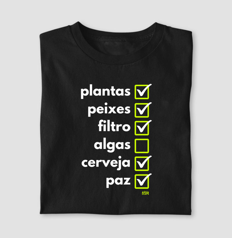 [CHECKLIST] plantas, peixes, filtro, algas, cerveja e paz