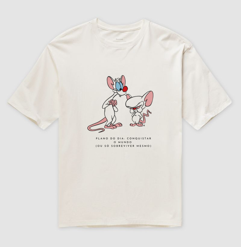 Camiseta Oversized Plano do dia: conquistar o mundo (ou só sobreviver mesmo)