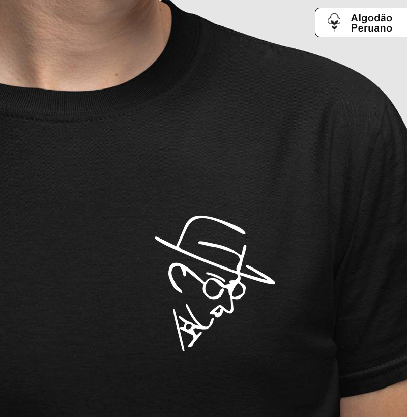 Camiseta Algodão Peruano- Fernando Pessoa Minimalista