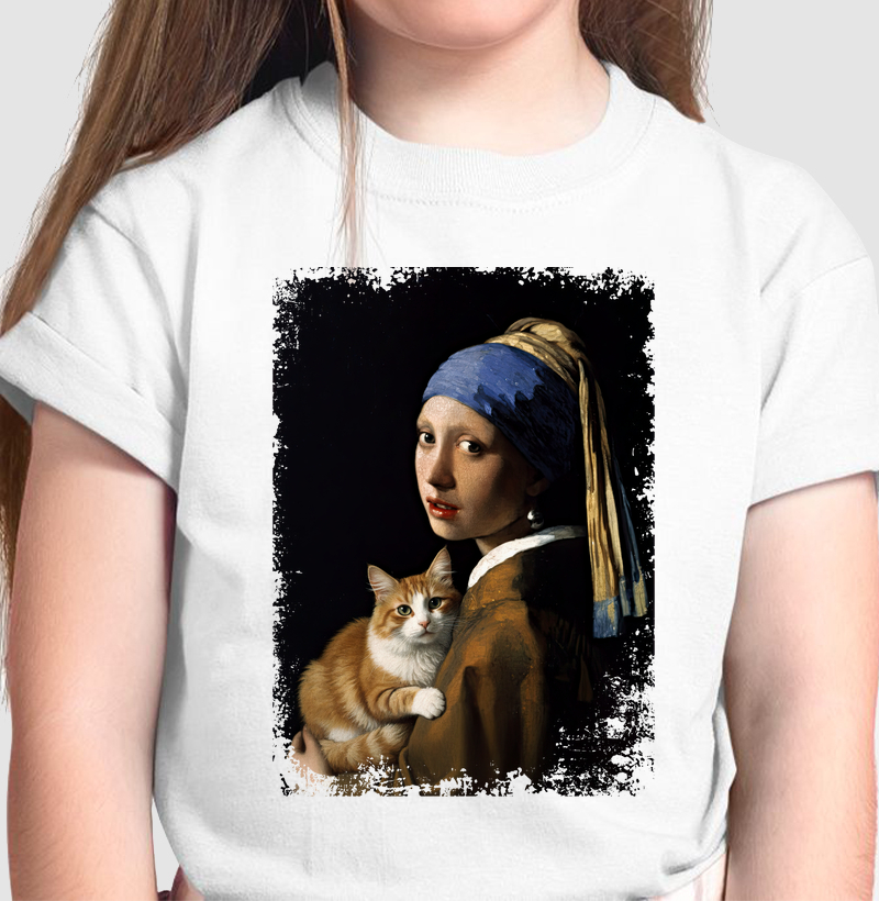 Moça com Brinco e o Gato
