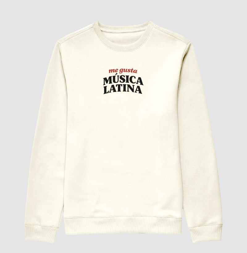 me gusta música latina - Suéter Moletom