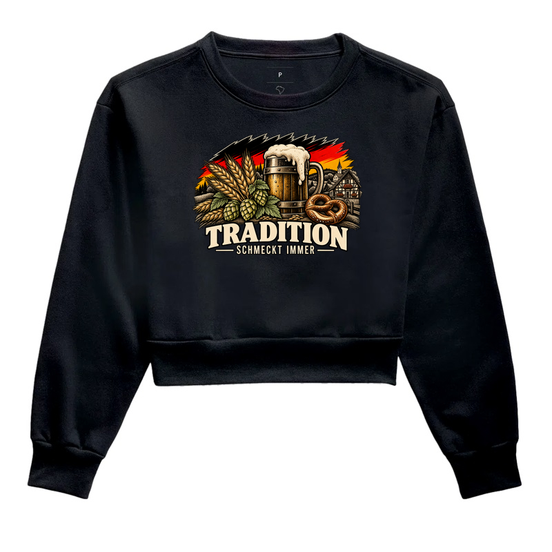 Tradition schmeckt immer - Cropped Moletom
