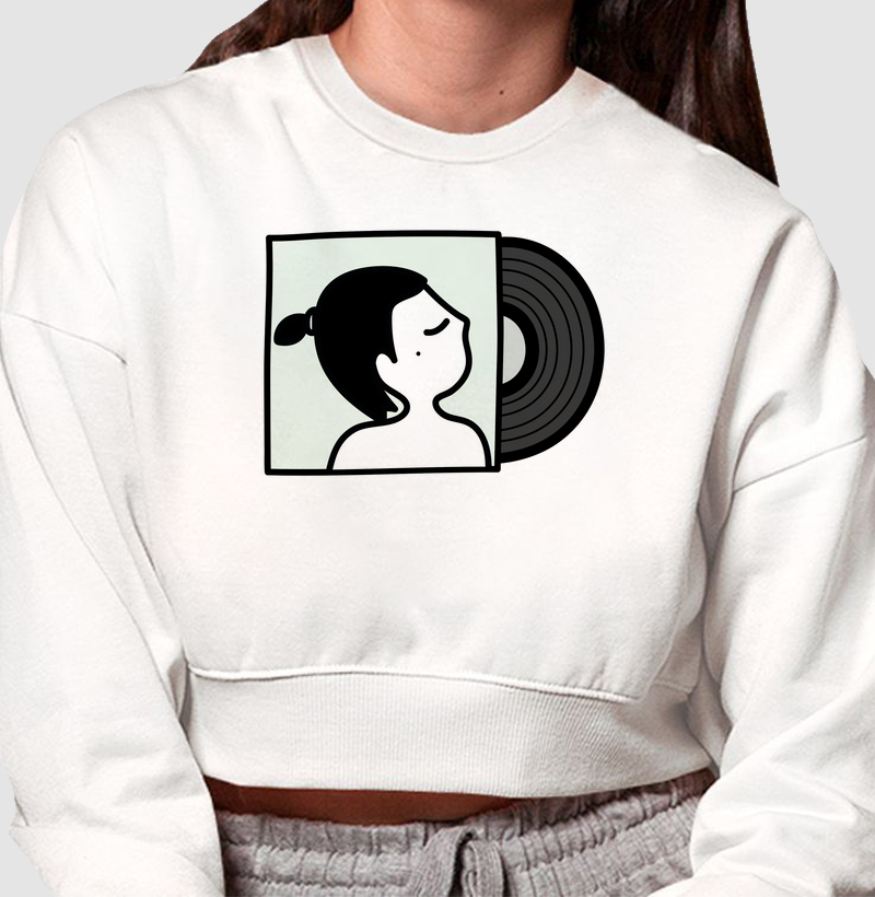 Cropped Moletom Inspiração Marina