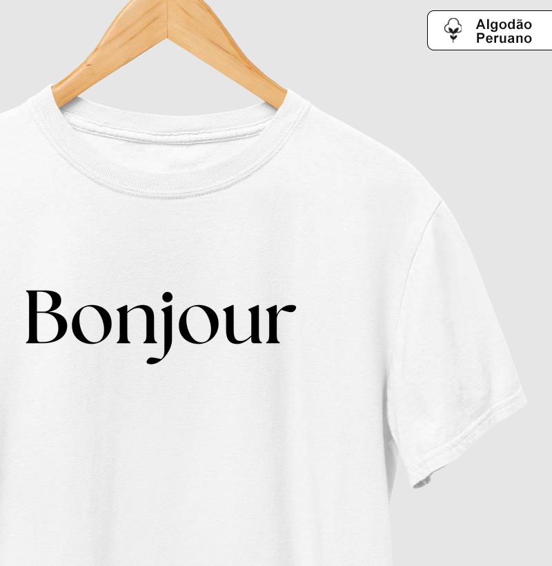 Camiseta Algodão Peruano Bonjour
