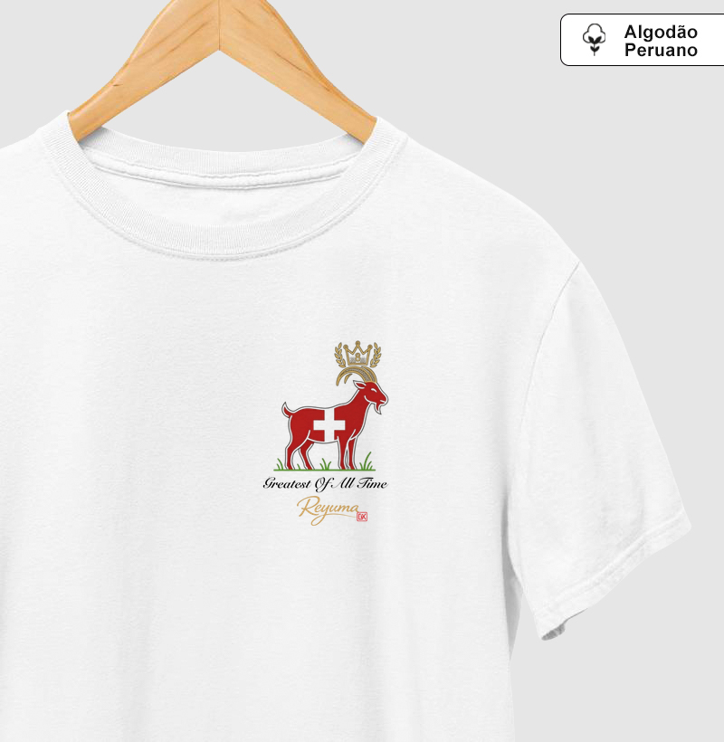Camiseta Masculina, Feminina, Babylook e Unissex Tennis “GOAT - 8x Wimbledon” Algodão Peruano 