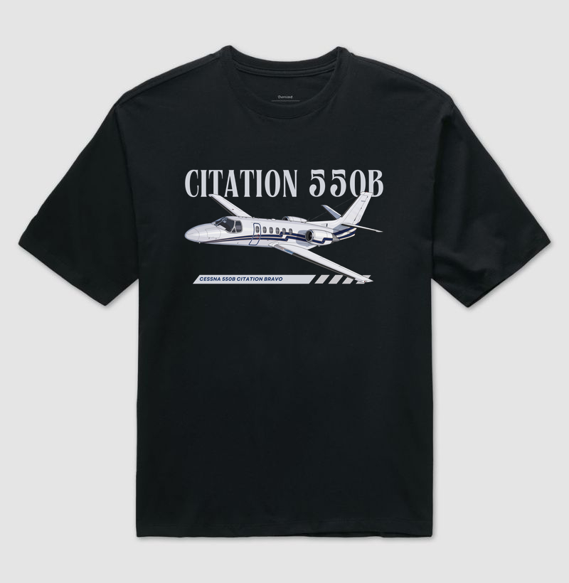 Cessna Citation 550B  - Camiseta Oversized