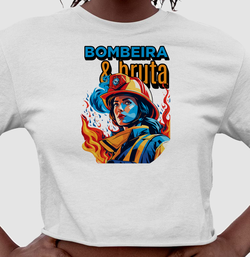 Cropped - Super FireGirl - Bombeira e Bruta