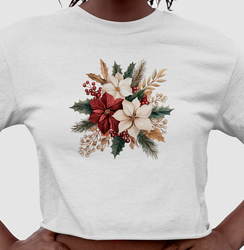 Cropped Arranjo Poinsétias