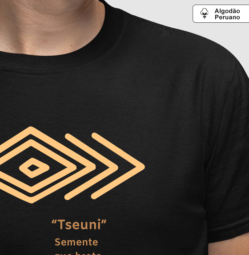 T-shirt Indígena- Grafismo "Tseuni"