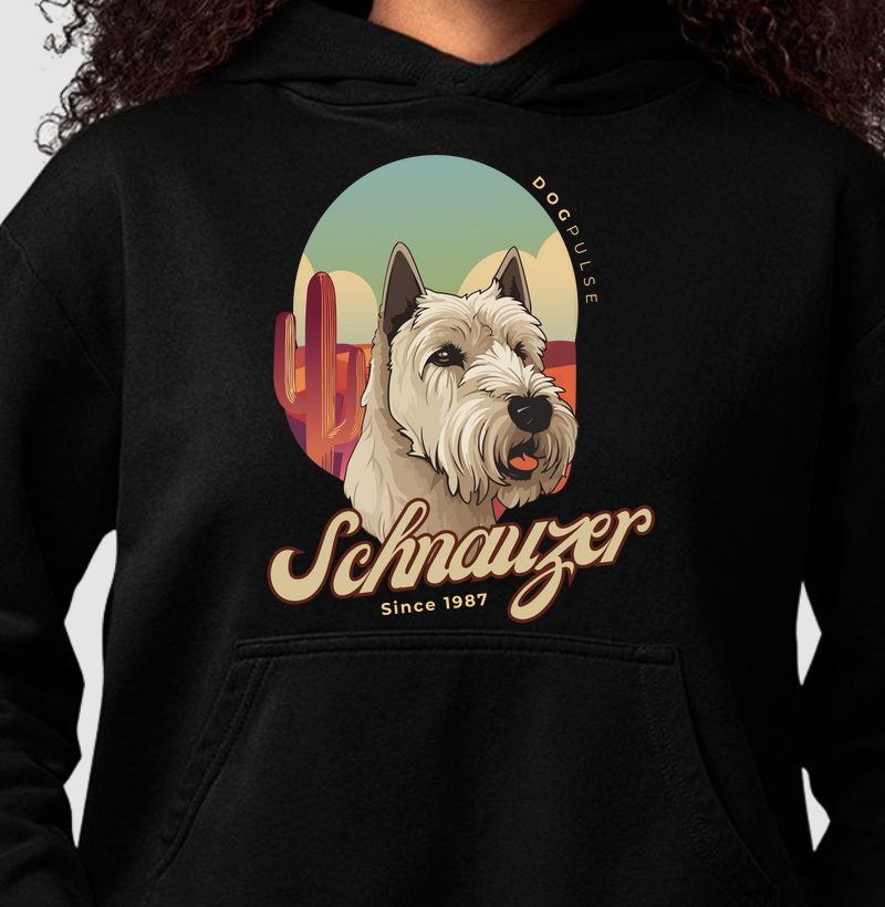 Hoodie Moletom Schnauzer Busto Dog Pulse