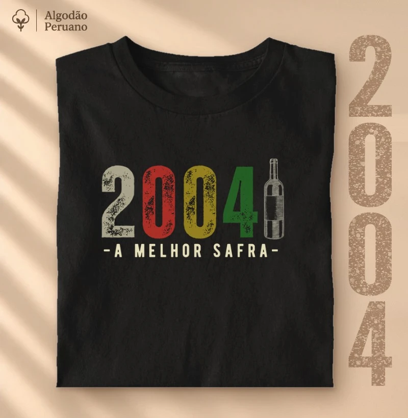 Camiseta A Melhor Safra 2004 - Camiseta Algodão Peruano
