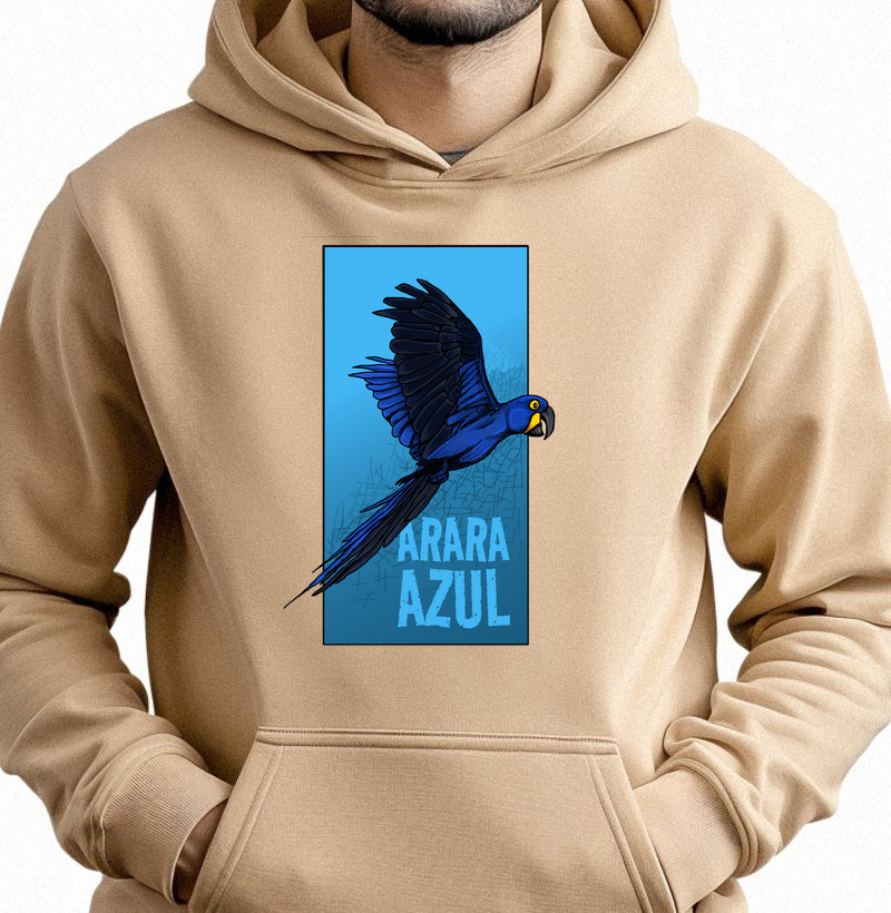 Hoodie Moletom A Arara Azul