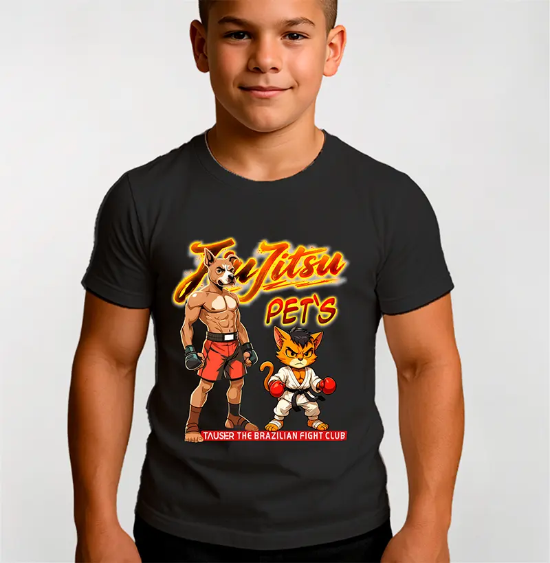 Camiseta Infantil 100% algodão, estampa Péts