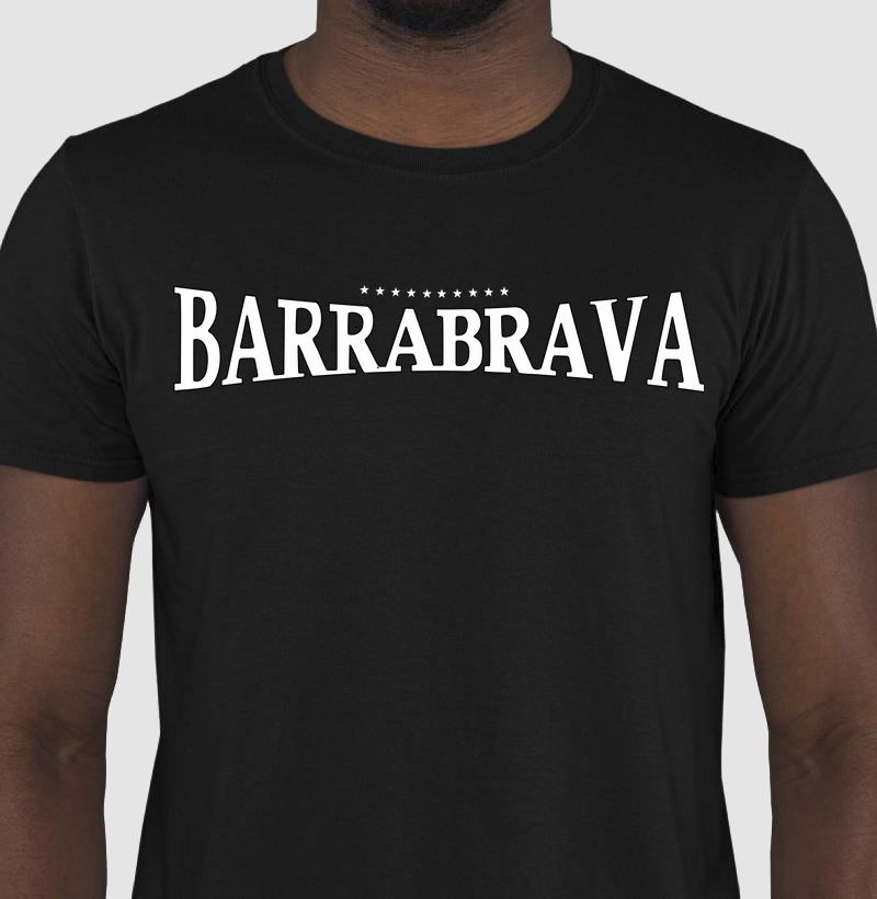 Camiseta Barra Brava - Preta, Azul, Verde e Vermelha