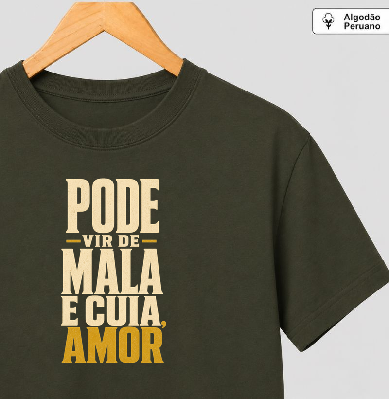 Pode vir de mala e cuia