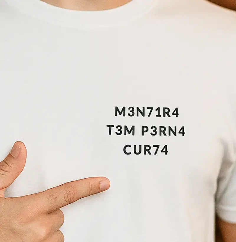 Camiseta Leet Speak “Mentira Tem Perna Curta” – Estampa Tipográfica Geek presente Algodão Premium