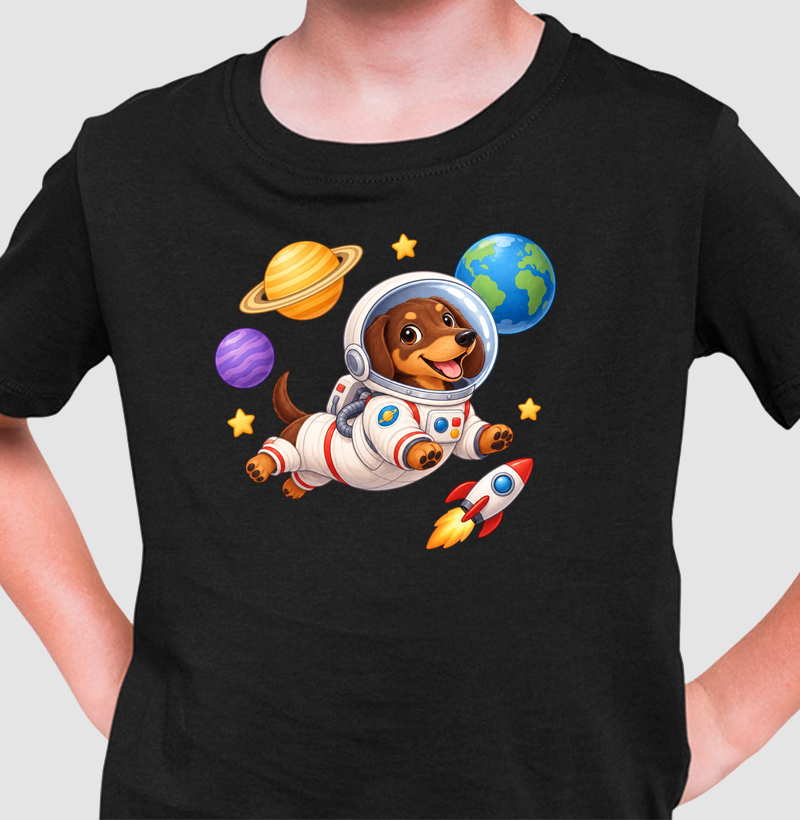 Salsicha Astronauta - Camiseta Infantil