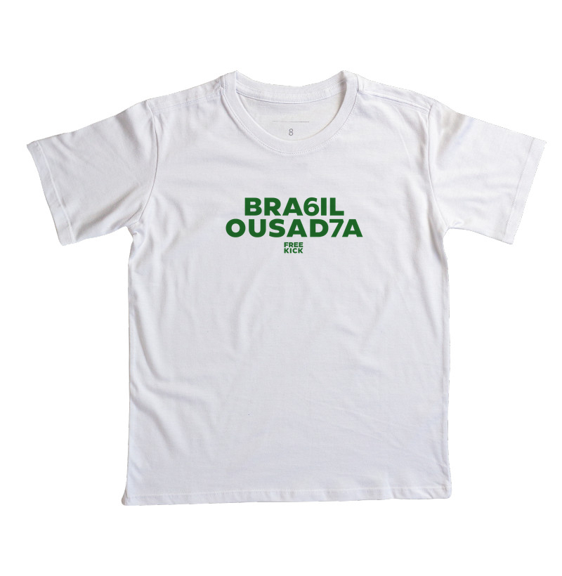 CAMISETA INFANTIL FREE KICK BRA6IL OUSAD7A
