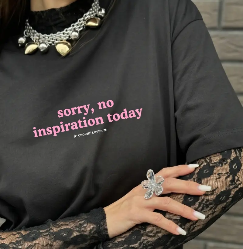 Camiseta Sorry No Inspiration Today Aesthetic