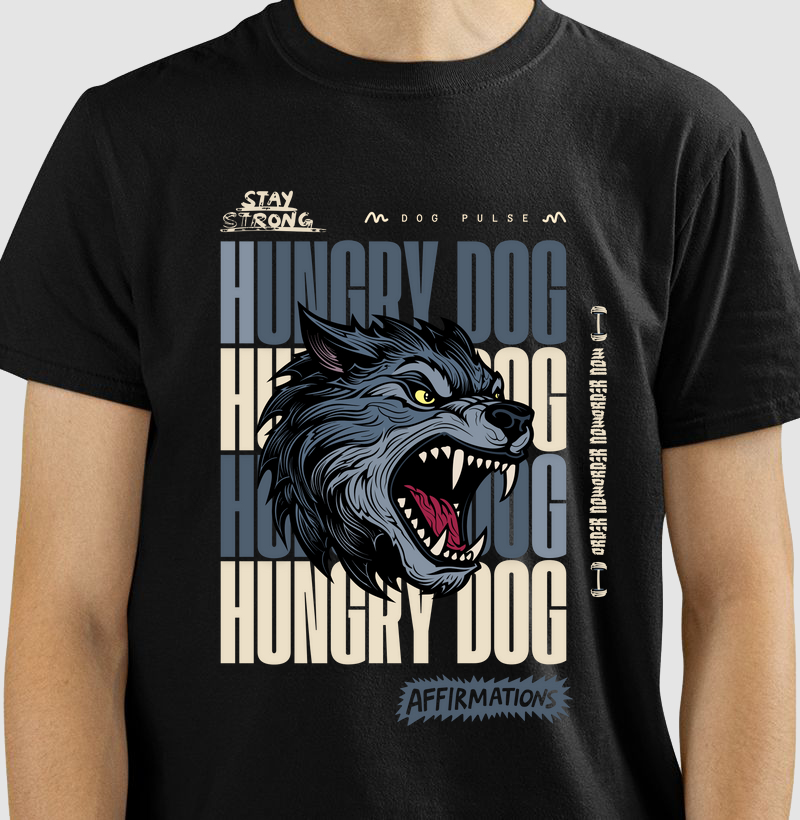 Camiseta Dog Pulse Stay Strong Blackout