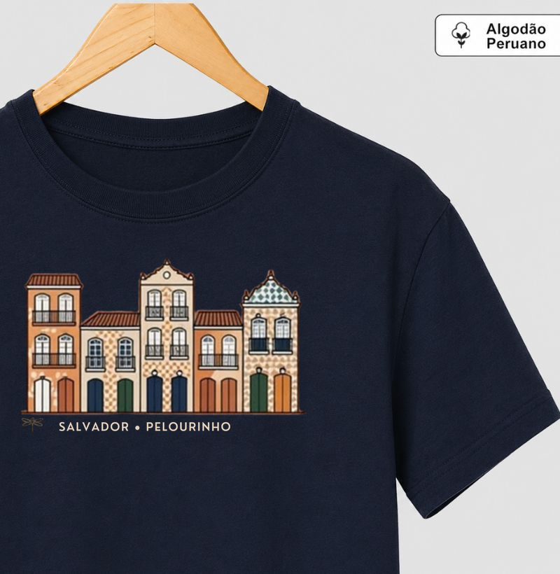 Camiseta Algodão Peruano Pelourinho Salvador - Camiseta Algodão Peruano