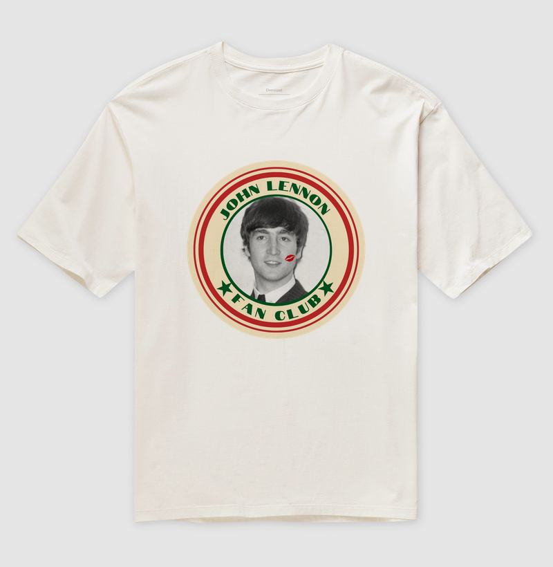 Camiseta Oversized John Lennon Fan Club