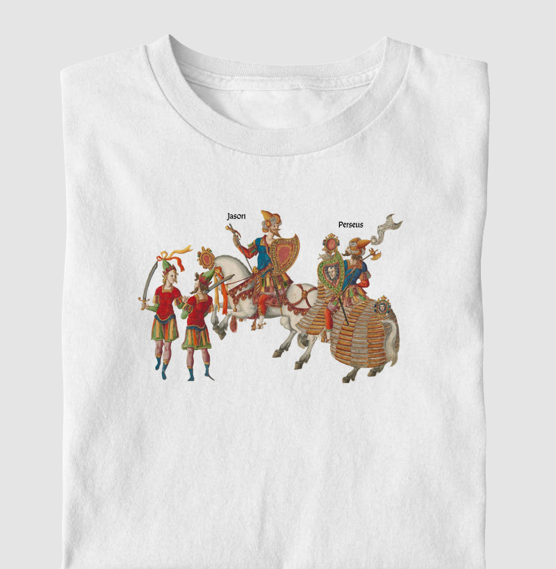 Camiseta Heróis Gregos — Jasão e Perseu