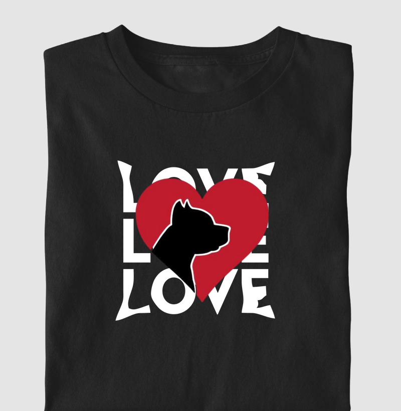 Love coração Pit bull