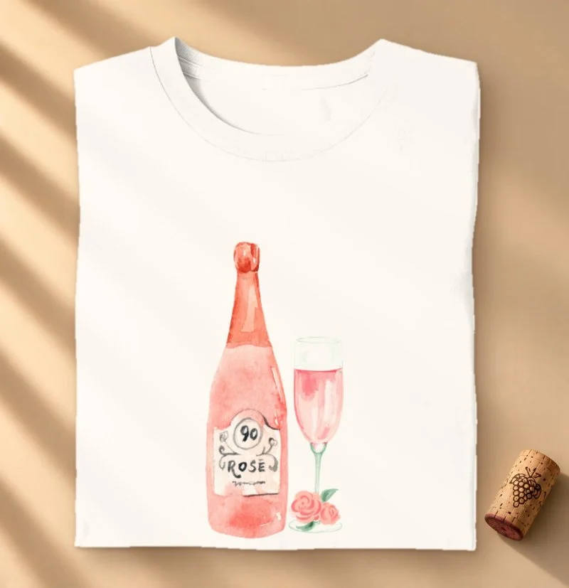 Camiseta Vinho - Rosé Elegante
