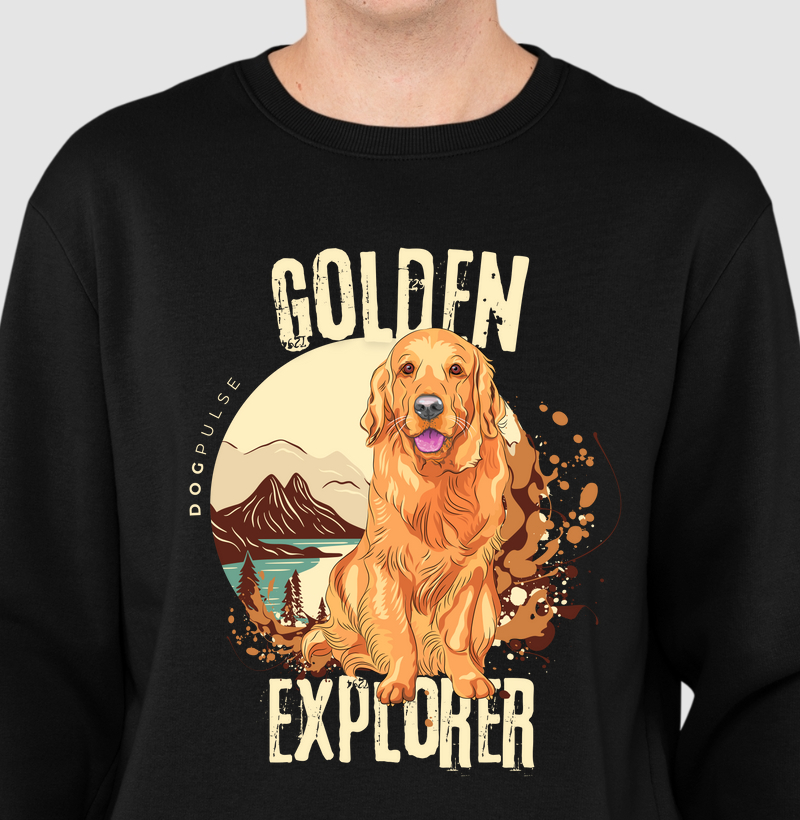 Suéter Moletom Dog Pulse Golden Explorer – Endless Adventure